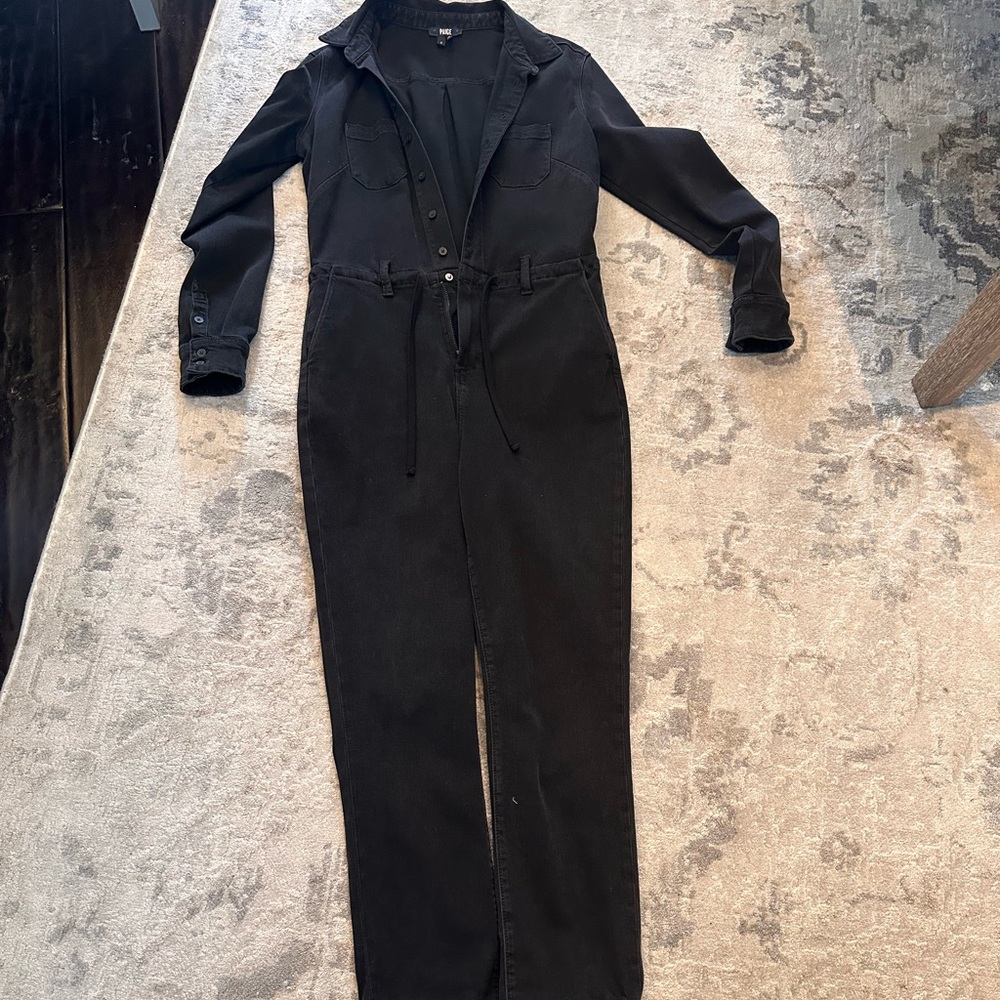 Never worn. Paige Christy Long Sleeve Jumpsuit in Dreamy Black